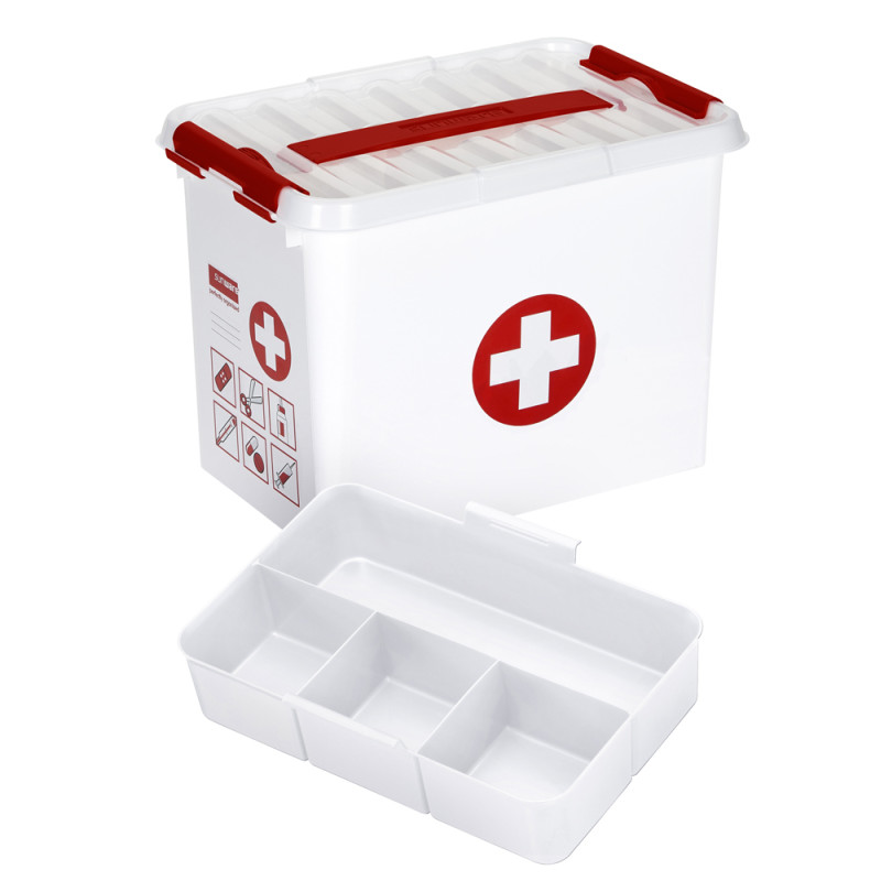 Boîte Premiers secours à compartiments 9 L SUNWARE