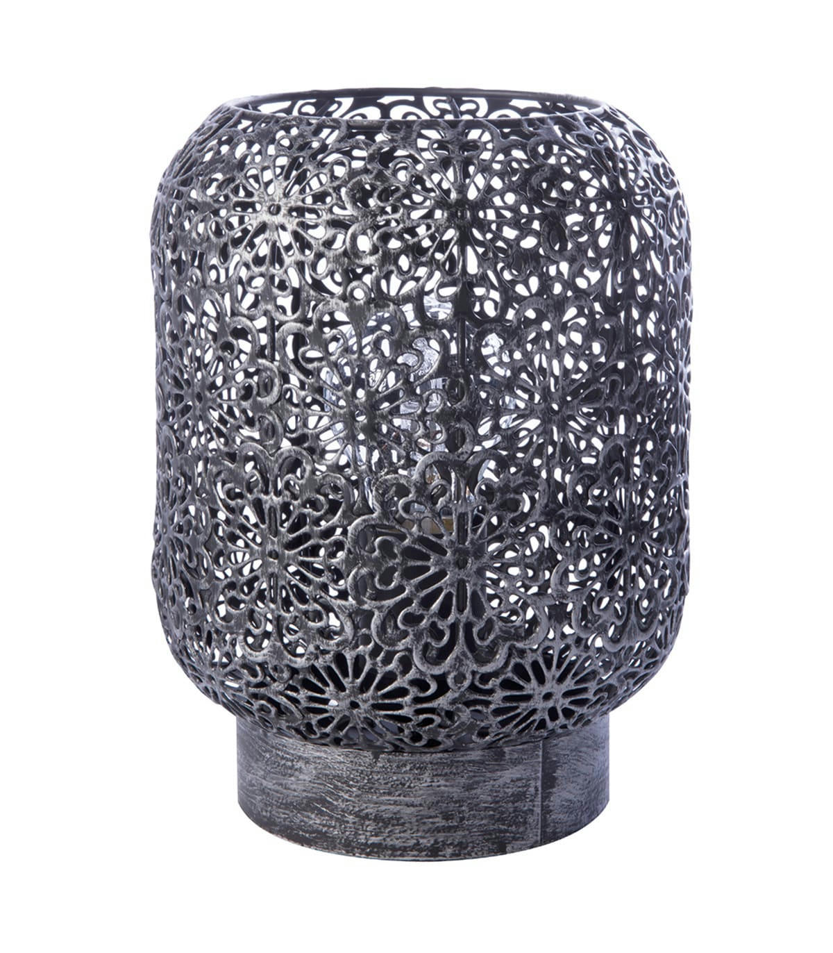 ZEPHIR - Lampe en métal gris h.20 cm