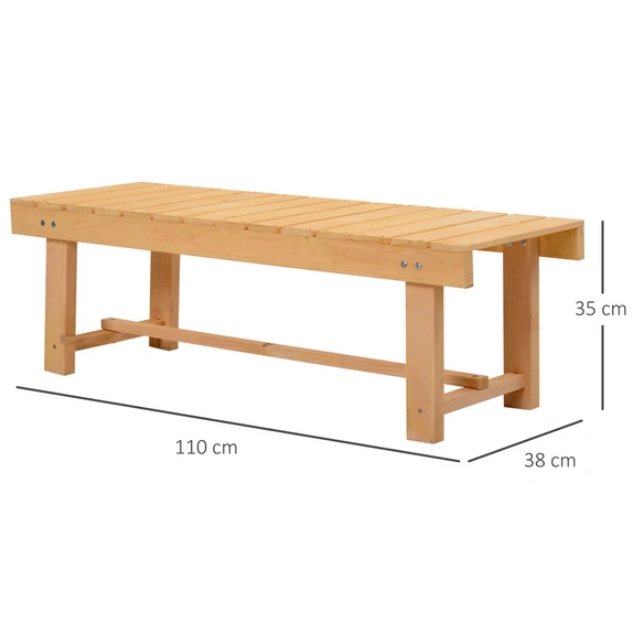 Gartenbank, 2-Sitzer, BxHxT: 110 x 35 x 38 cm