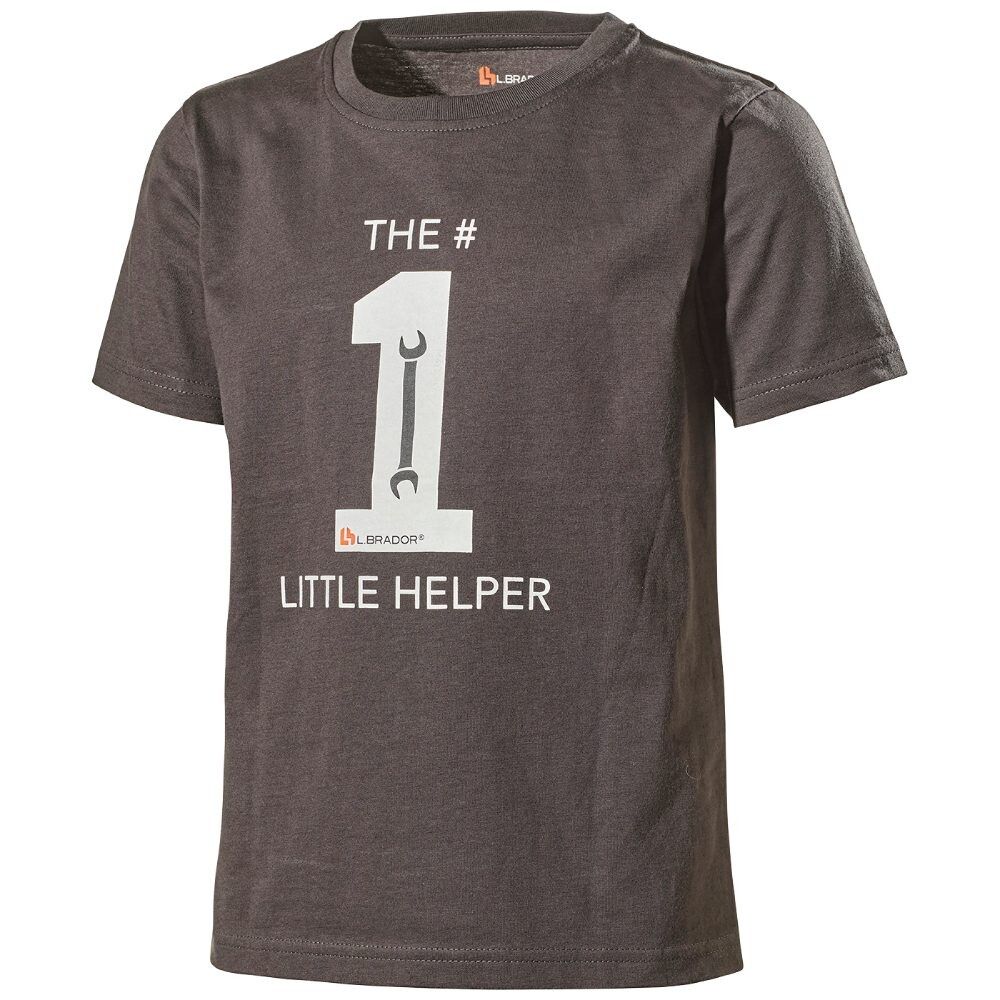 T-SHIRT L. BRADOR KIDS 6066B GRÅ STORLEK 122/128