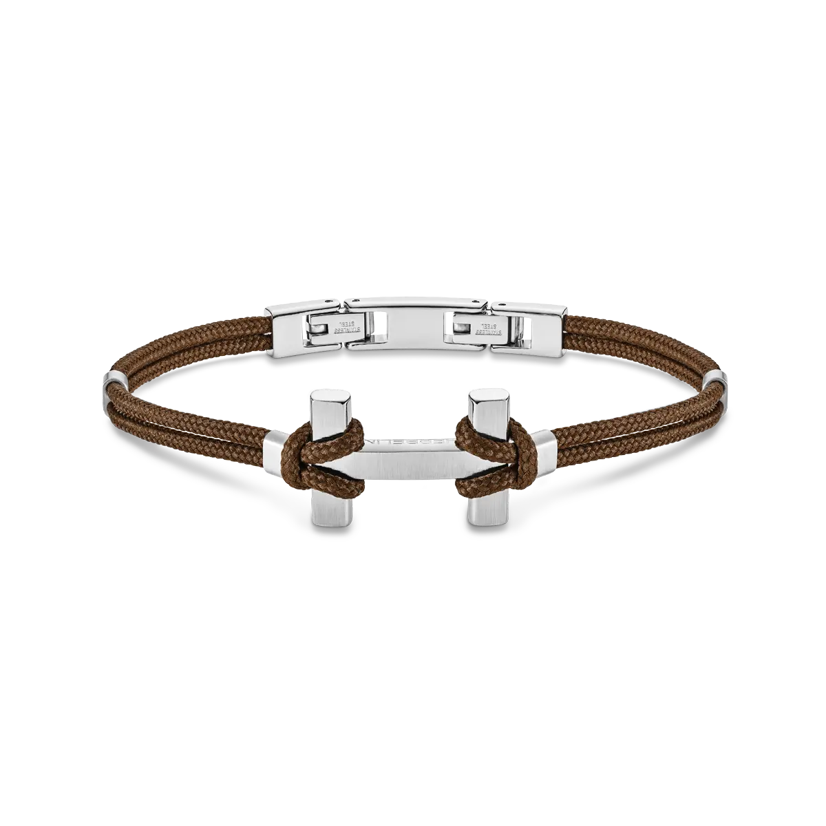 BRACELET AMARRAGE – ACIER – BRUN