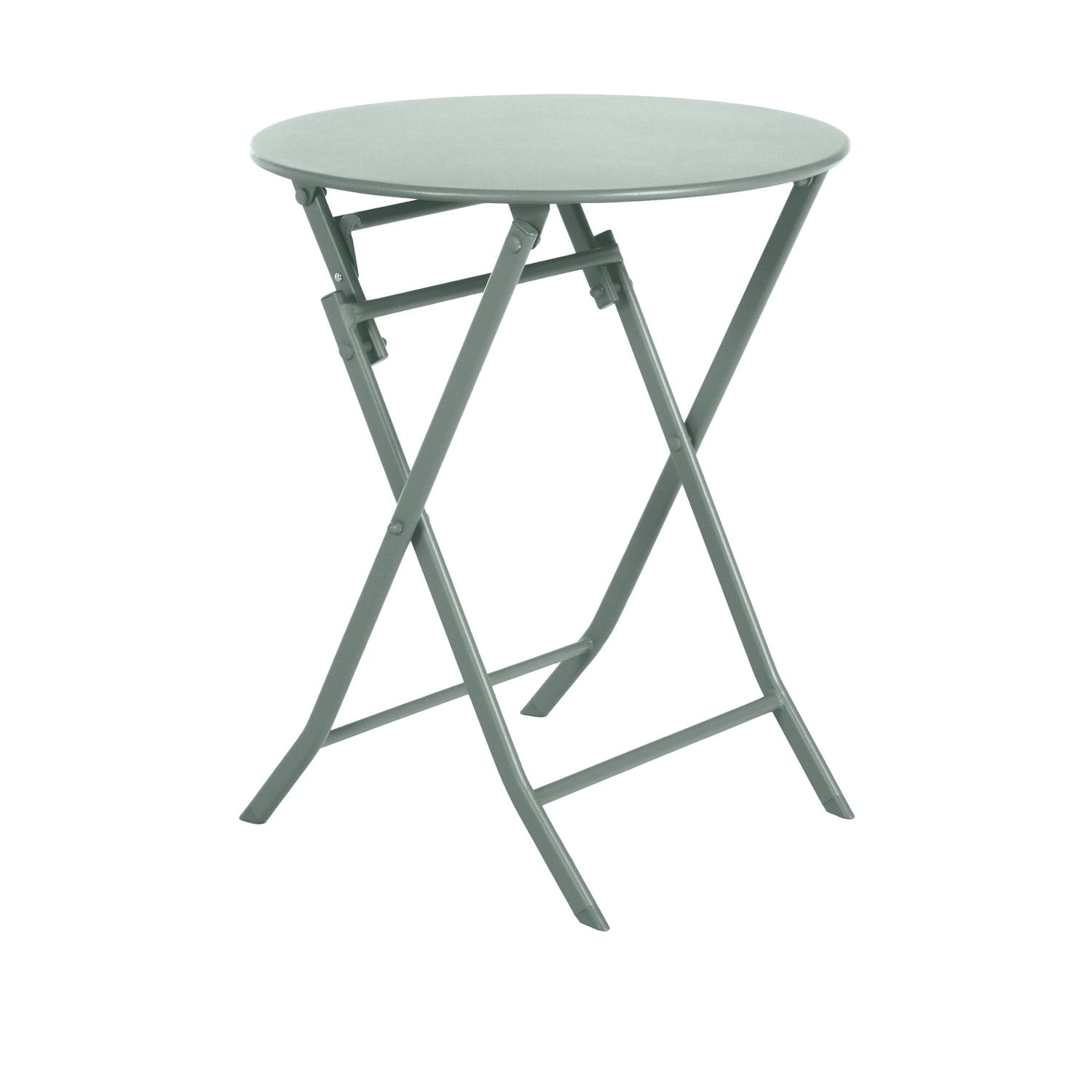 Tavolo da giardino pieghevole tondo 60 cm verde oliva Greensboro
