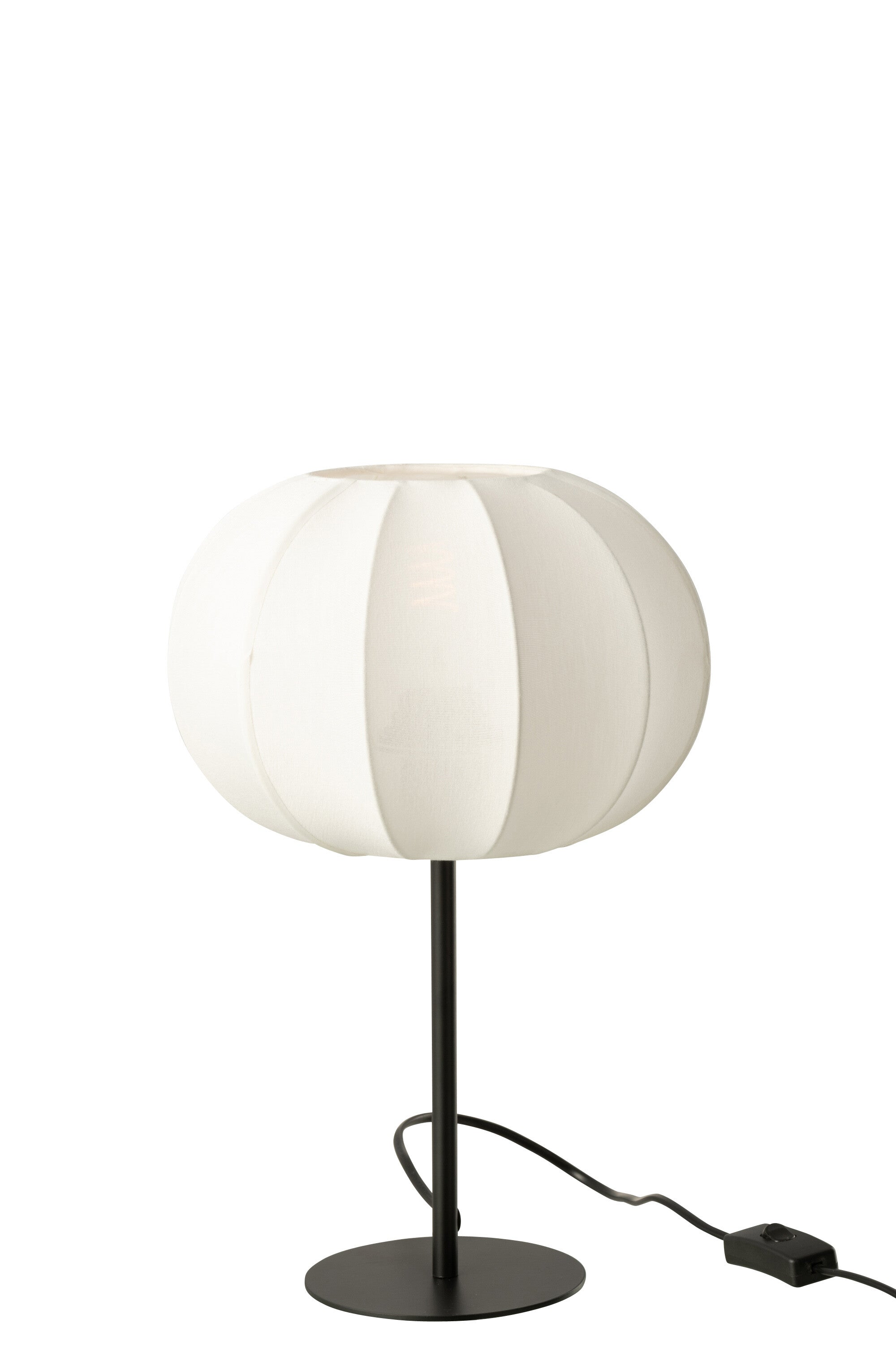 J-Line lamp Lantaarn - metaal/textiel - wit - small