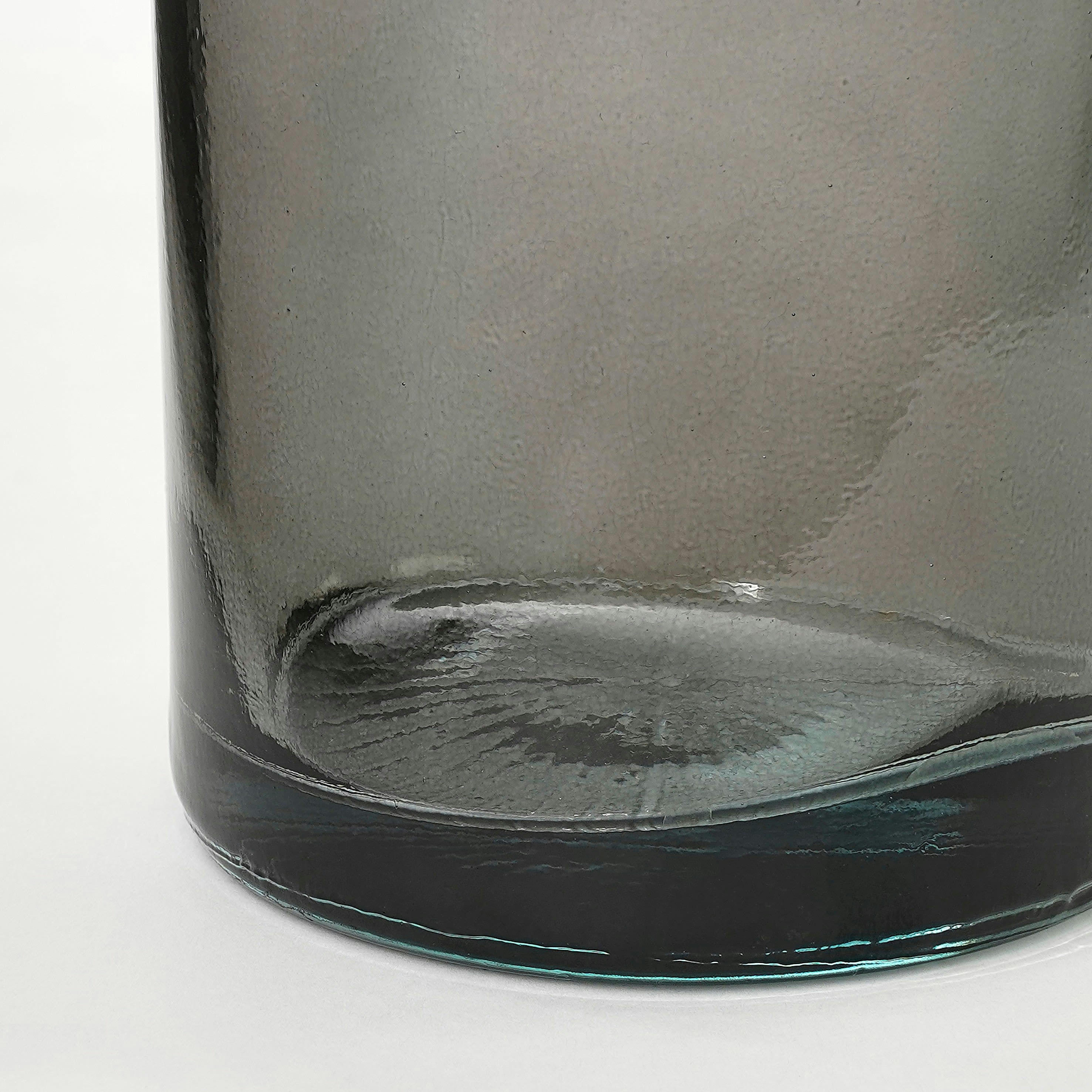 PEPE - Vase en verre recyclé gris H20