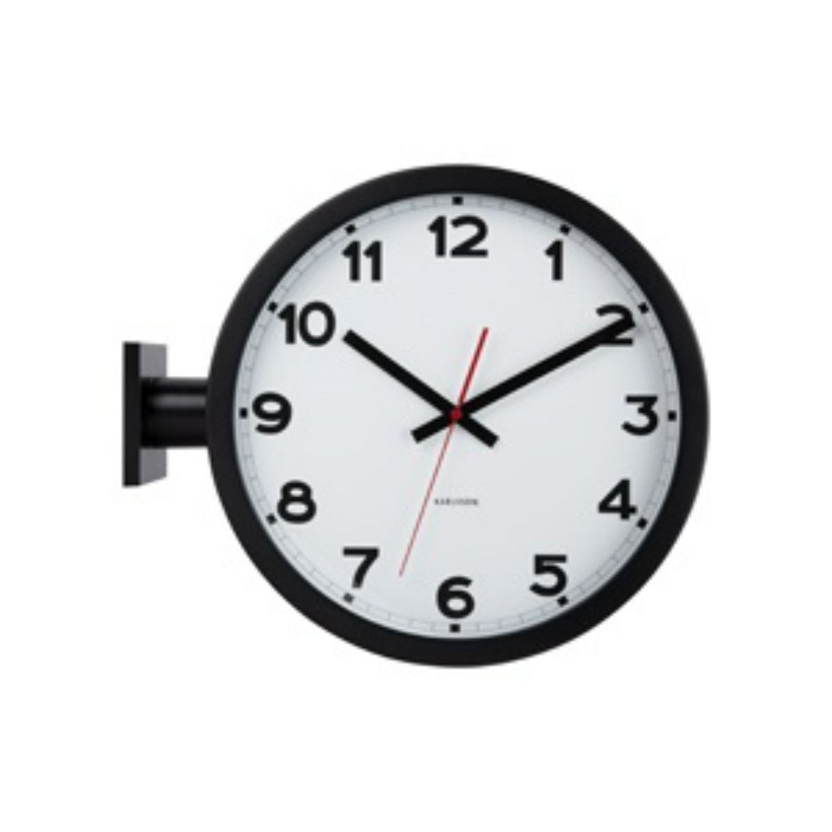 Karlsson wandklok New Classic Double Sided - zwart - 13x44.5x38cm
