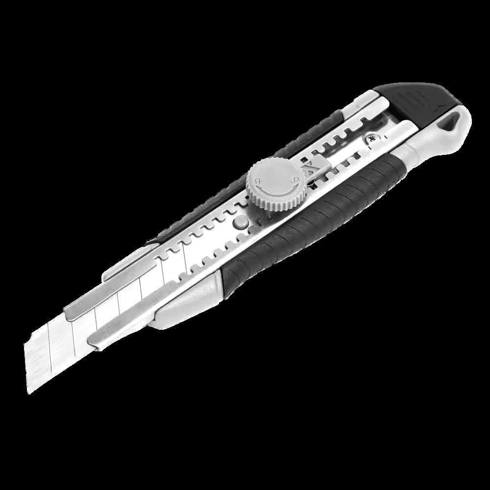 MAXIMUM Snap-Off Utility Knife, 18-mm, Silver/Black