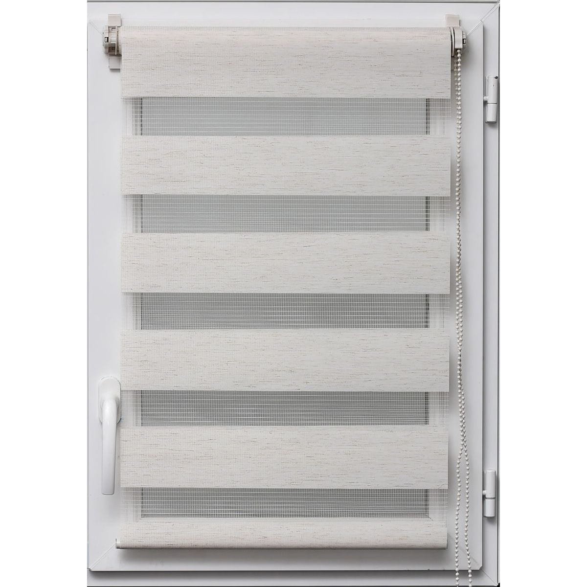 Estore em tecido noite/dia bege 57x180cm