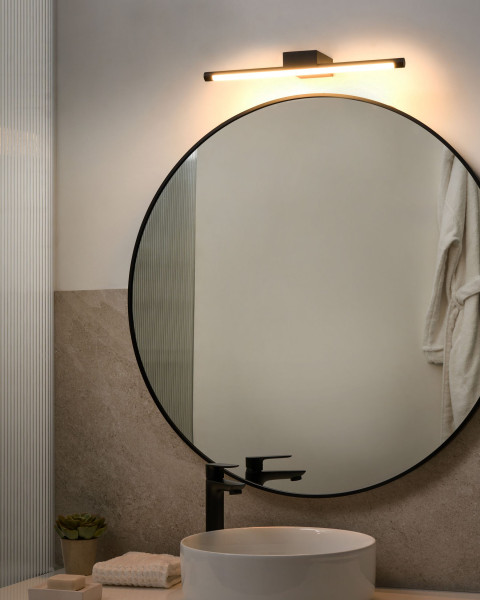 Lampa łazienkowa LED czarna metal