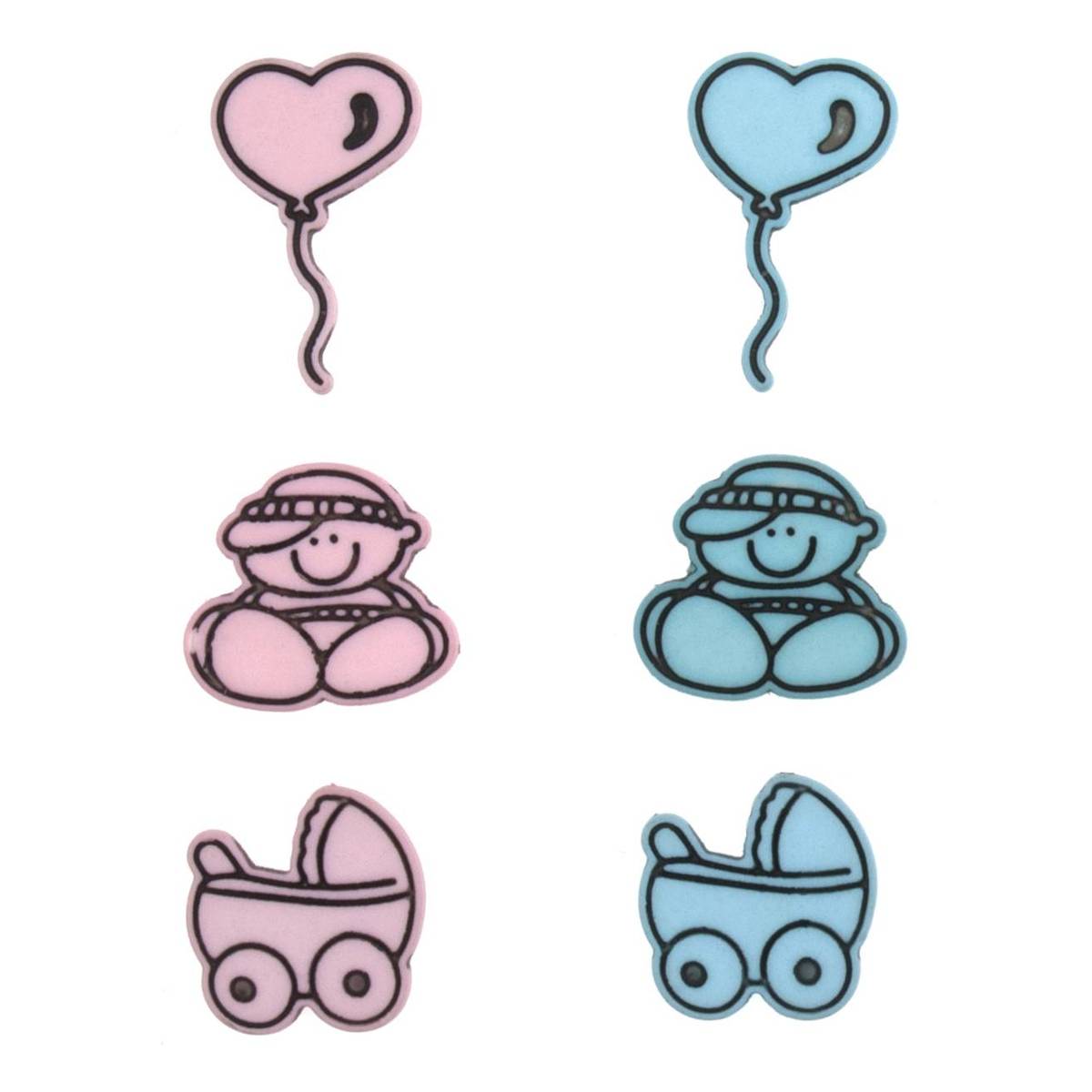 Trimits Baby Craft Buttons 6 Pieces