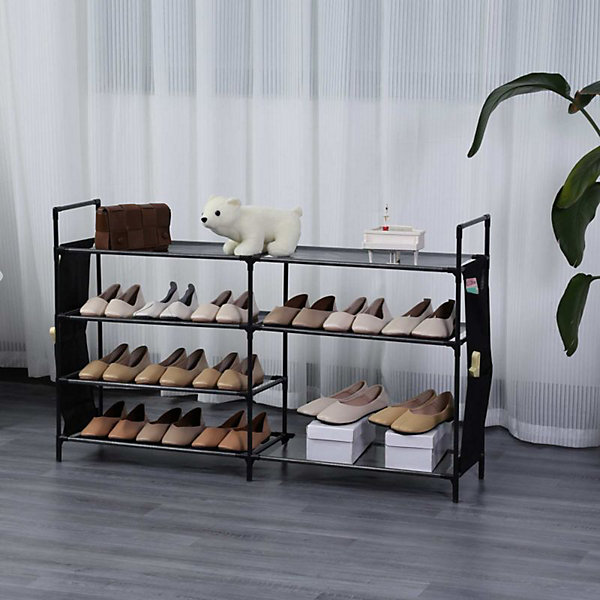 Etagère à chaussure à 7 niveaux Noir Herzberg HG03312-BLK