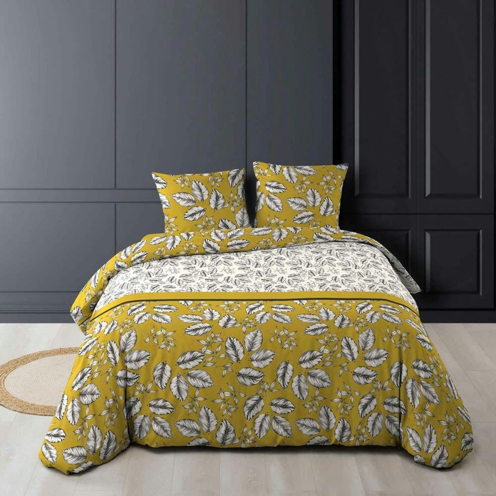 - Parure de couette 100% coton imprimée 260x240 2 taies