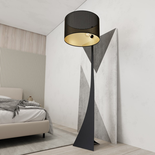 Lampa podłogowa estrella lp1 black/gold