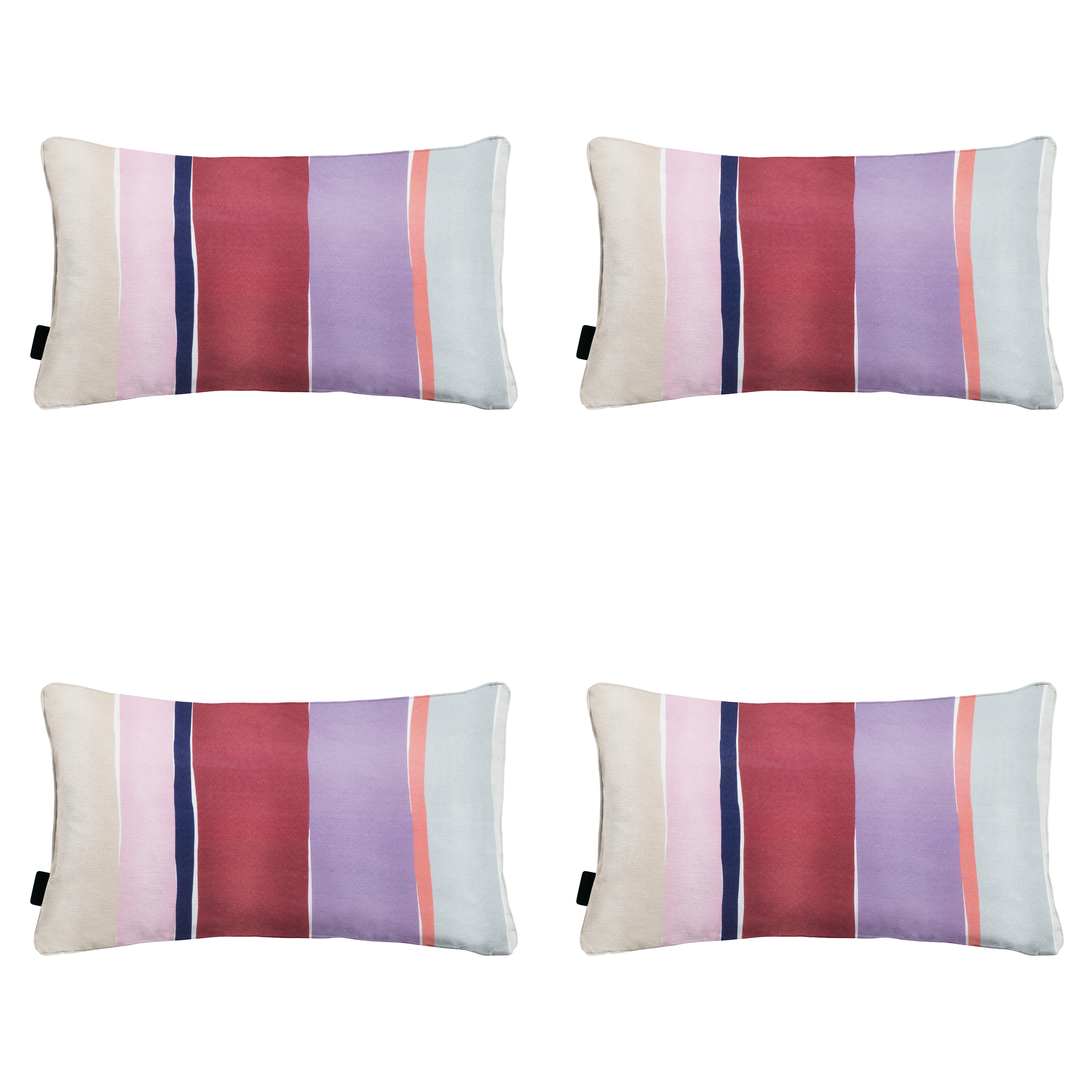 Madison sierkussen Nox - mulitkleur - 30x50x10cm - set van 4