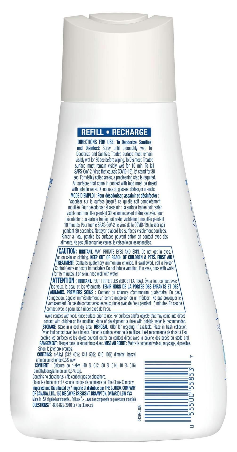 Clorox Multi-Surface Disinfecting Mist Refill, Orange