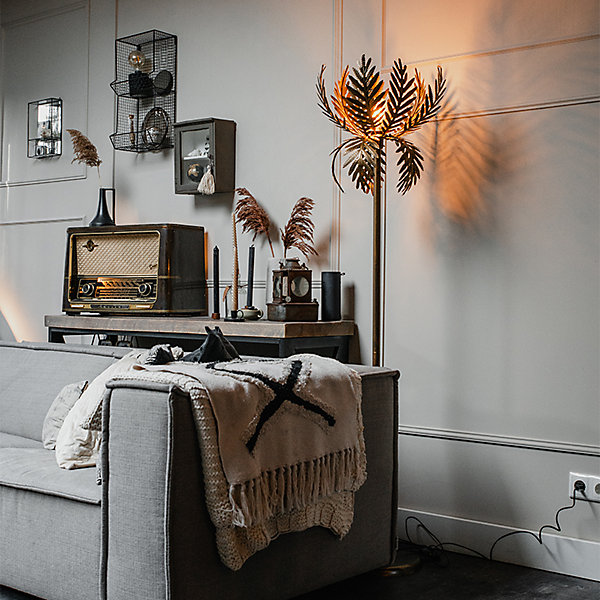 Lampadaire vintage doré - Botanica Simplo