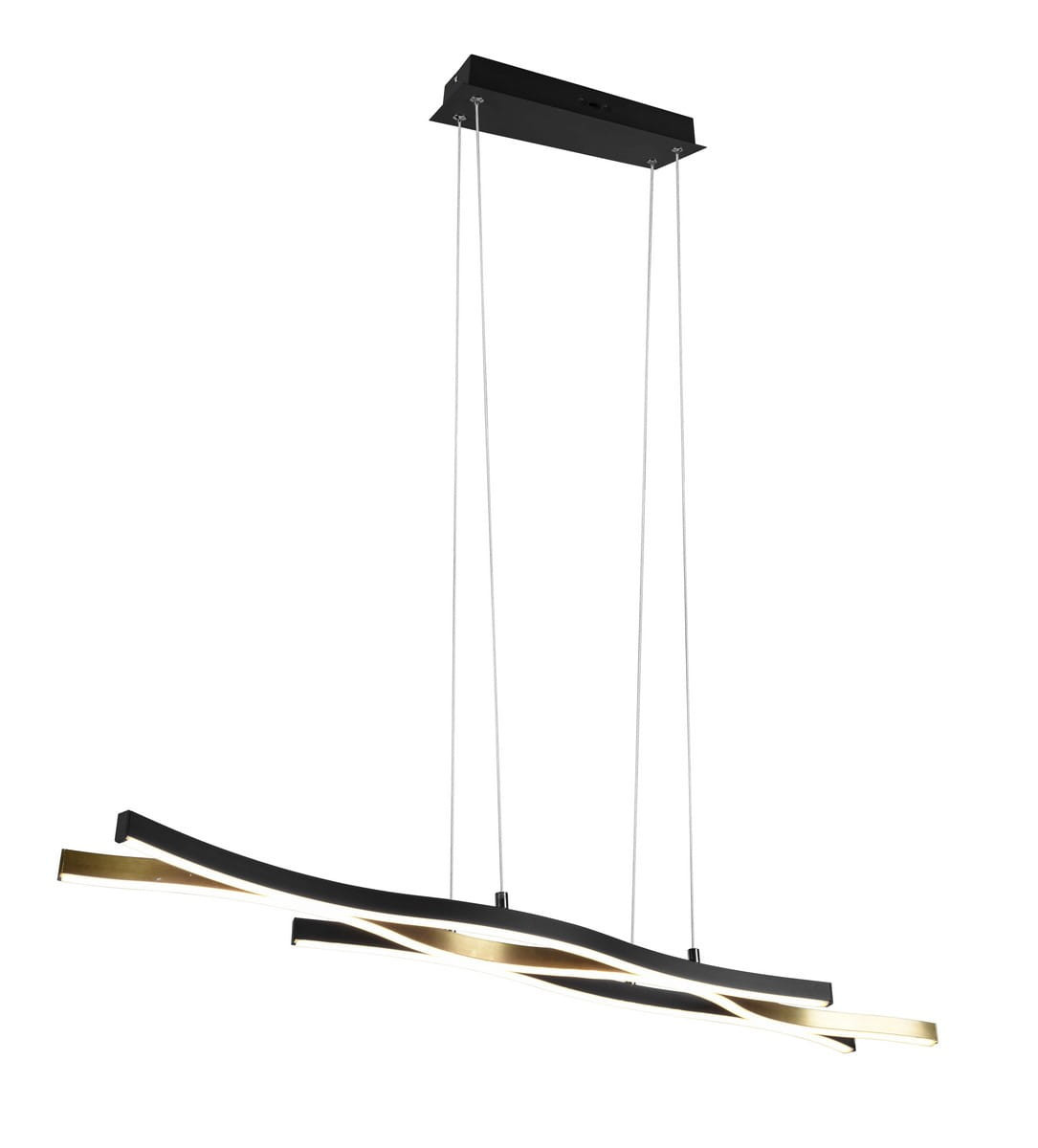 Lampa wisząca BLAZE czarno-złota LED 3x35W Odcienie bieli 4300lm Trio