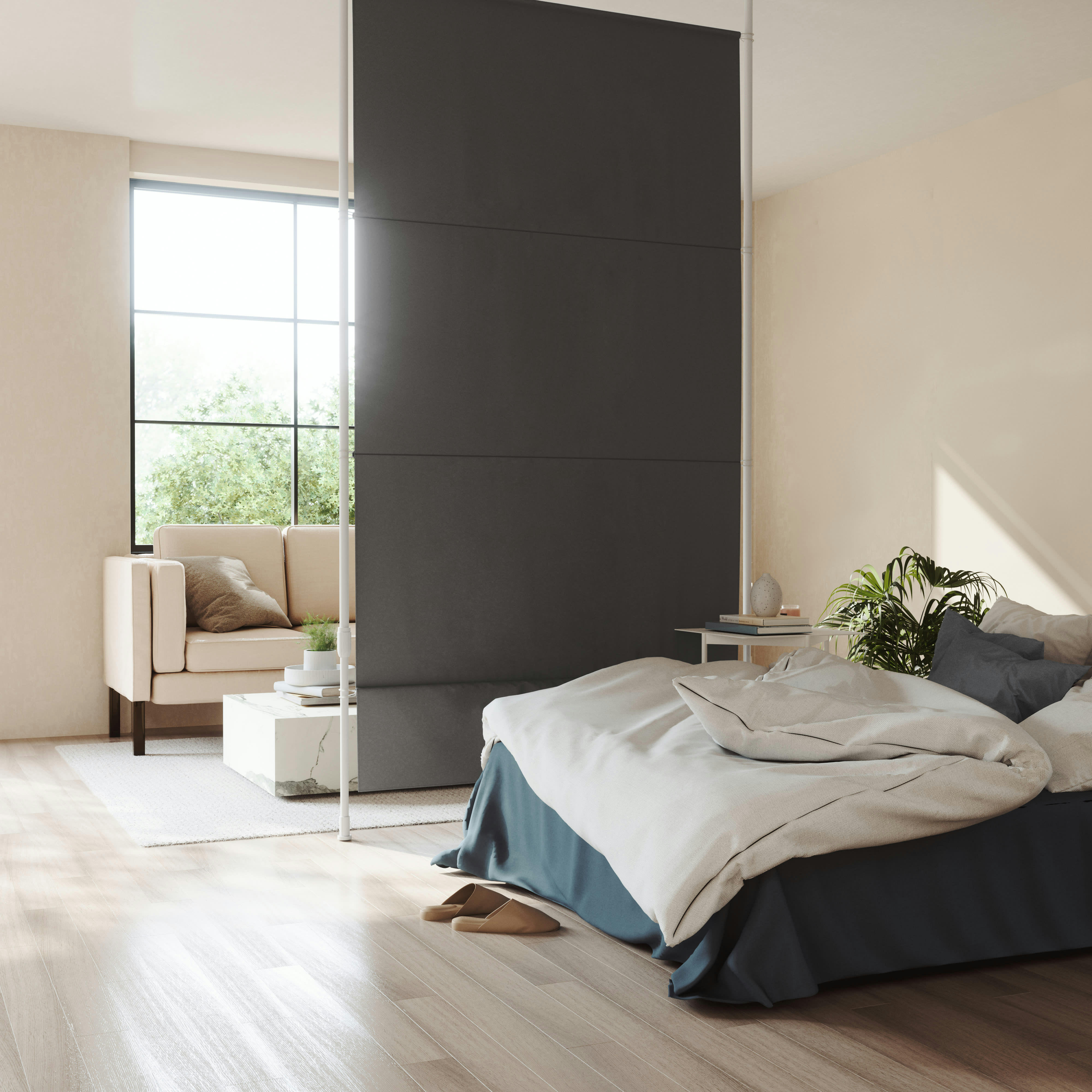 ANYWHERE - Séparateur de pièce noir 305x127cm