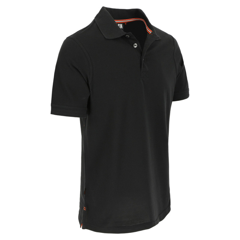 Polo à manches courtes Levi noir L HEROCK