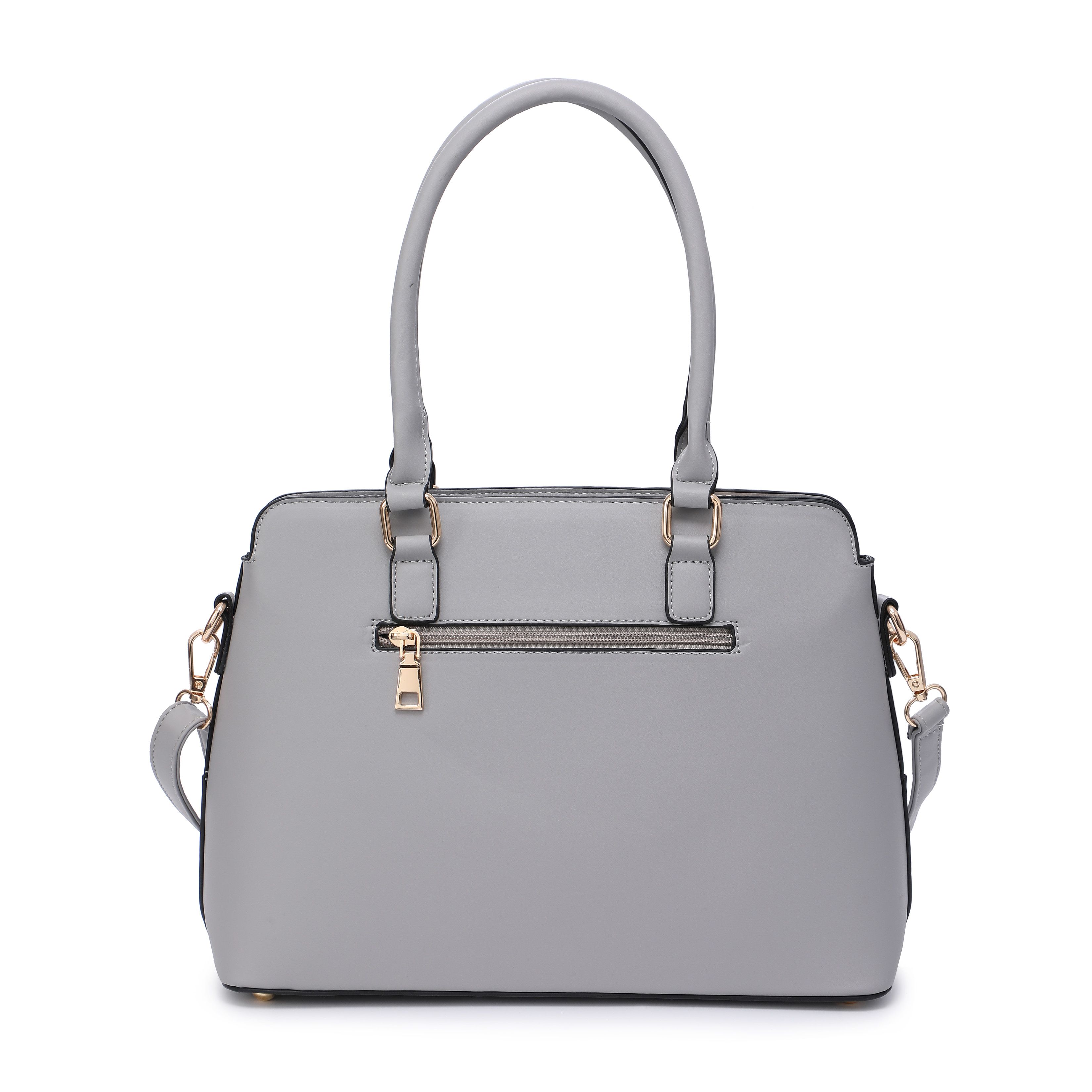 JFY Top Zip Studs Glitter Tote Bag