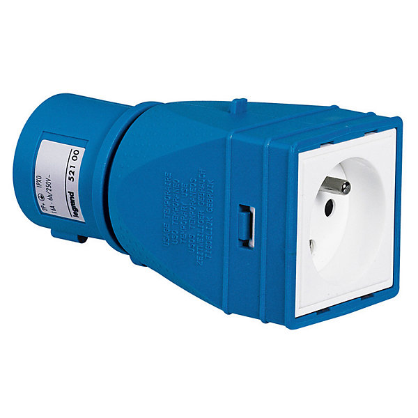 Adaptateur prise industrielle Legrand 2 P T 16 ampères