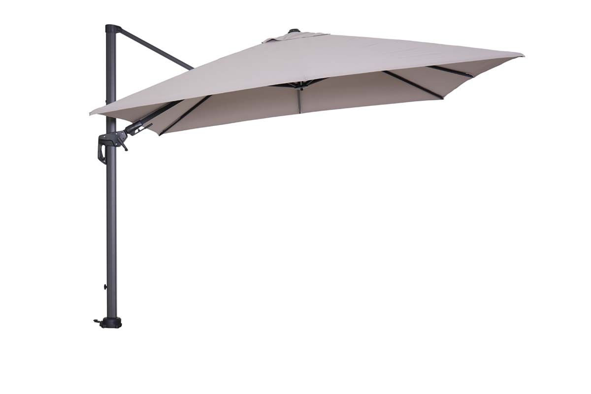 Hawaii parasol - 300x300 cm - carbon black - zand