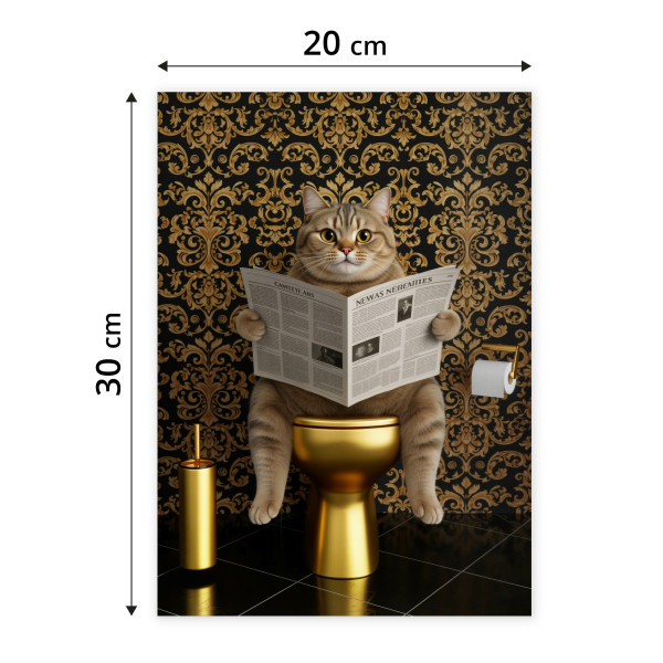 Plakat Kot w toalecie 20x30cm