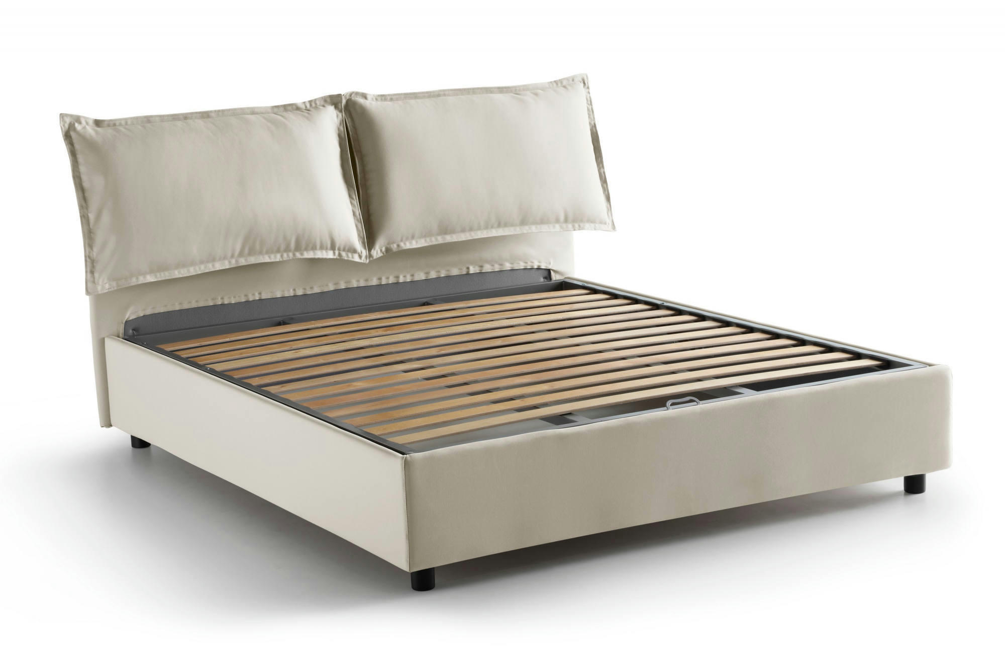 DAAM - Lit en tissu 140x190 cm beige