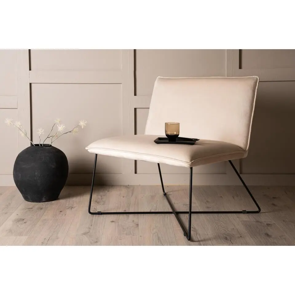 Svea - Piva fauteuil - velvet - beige