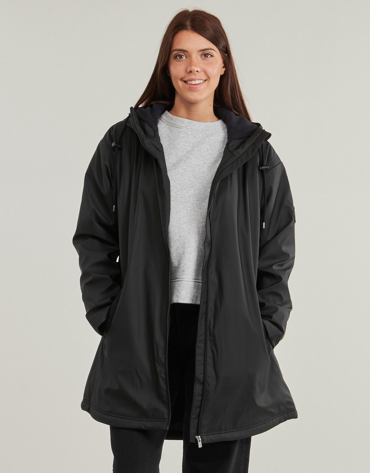 Roxy - RAIN ROAD POLAR ZIP - Anthracite