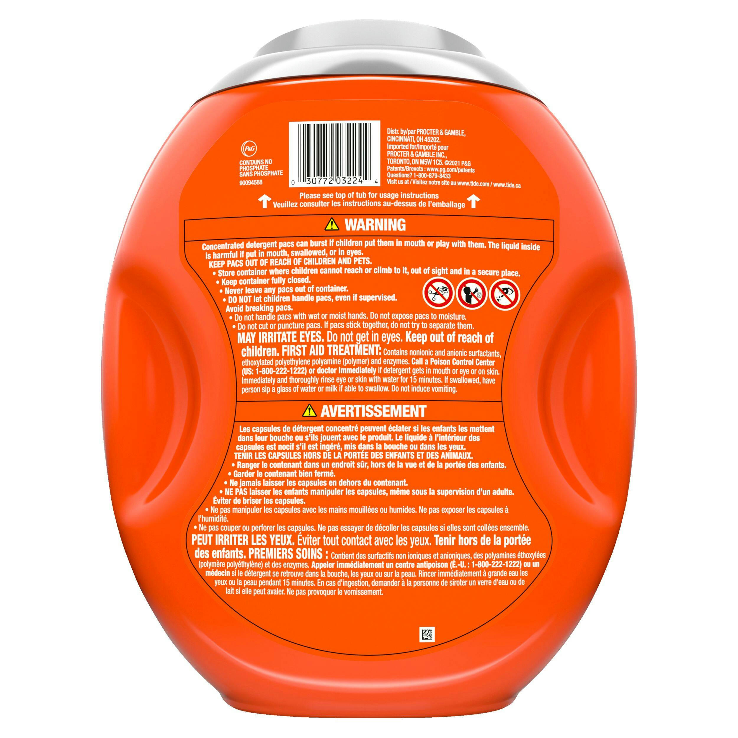 Tide Ultra OXI Power PODS with Odor Eliminators Pacs, 48 Count
