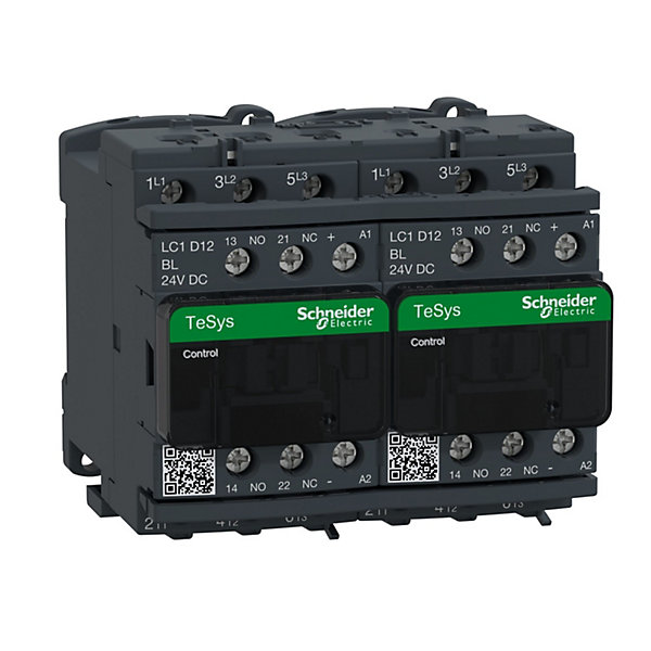 Lc2d12bl Schneider - Contacteur Inverseur Tripolaire - 3no - 12a - Bobine 24vcc - Vis