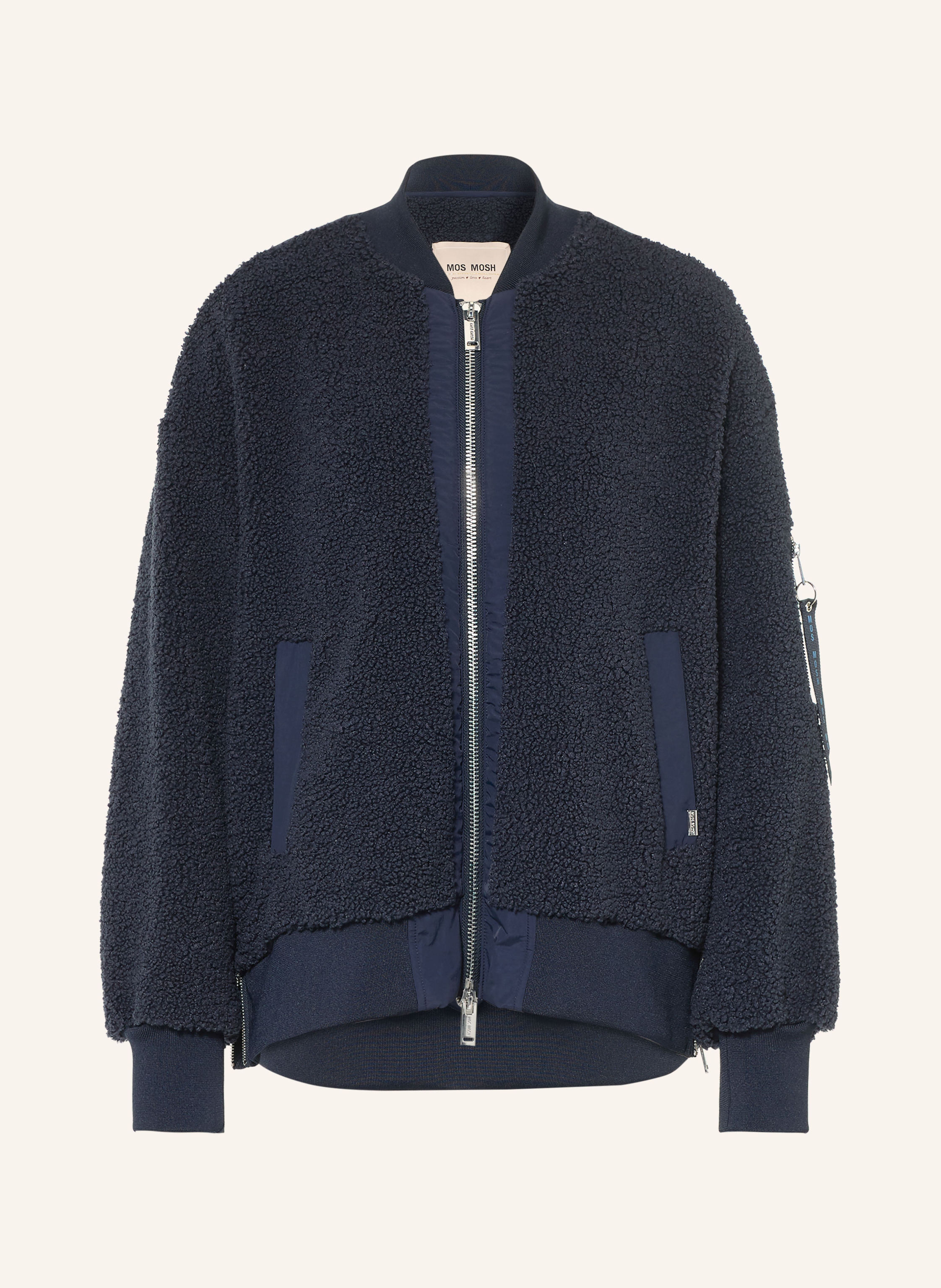MOS MOSH Teddyfell-Blouson MMEMELINE im Materialmix