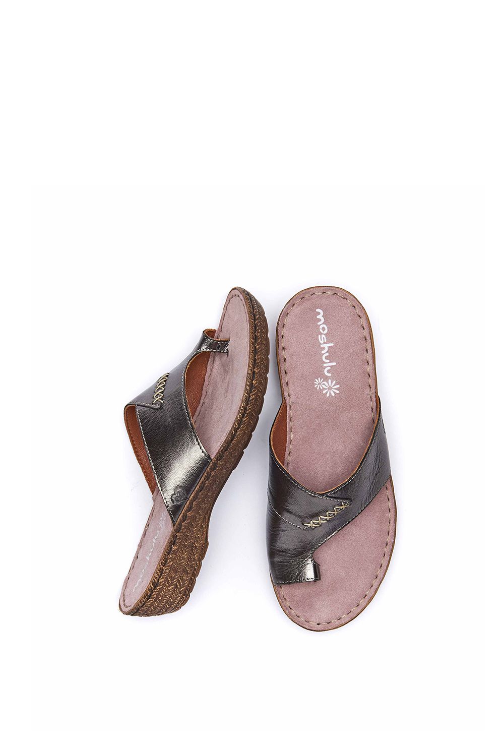 Moshulu Seville Metallic' Toe-Loop Comfort Sandals