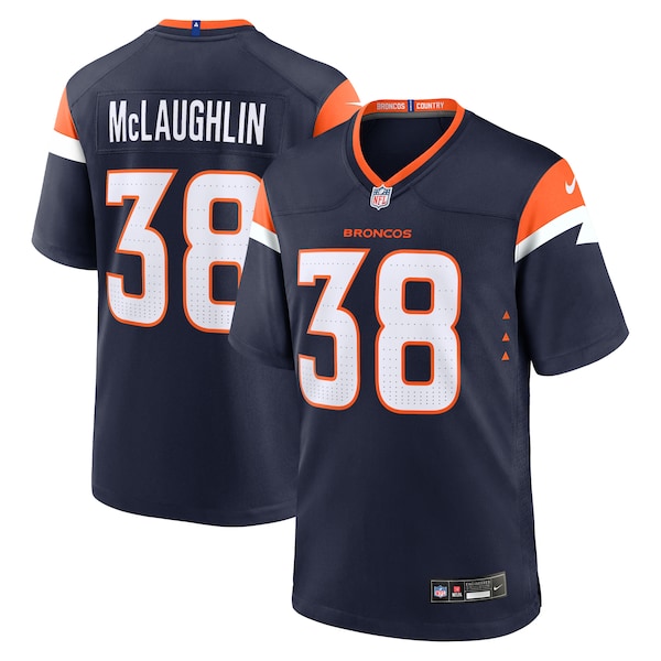 Jaleel McLaughlin Denver Broncos Nike Alternate Game Jersey -  Navy/White/Orange