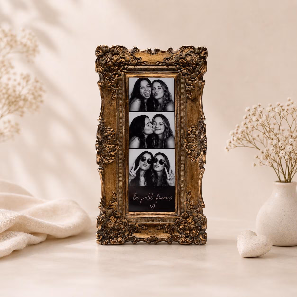 Photo Booth Picture Frame - Ornate Gold 2x6
