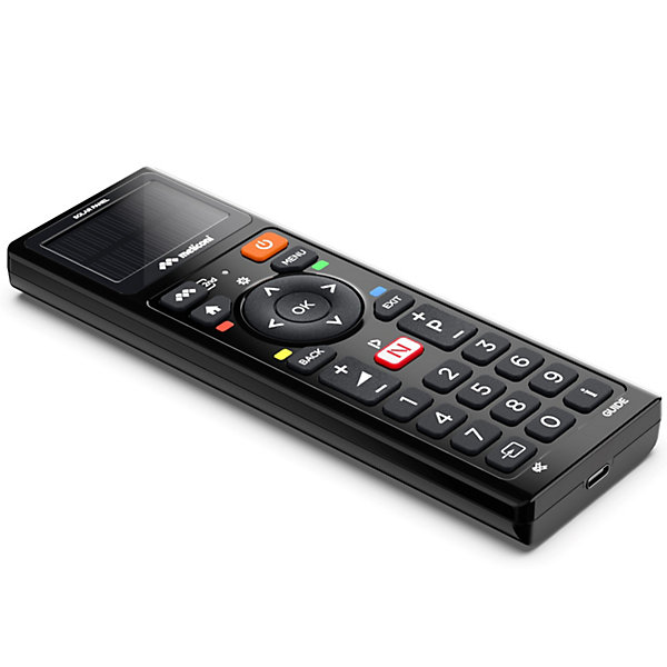 Meliconi - Télécommande universelle SOLAR TV pour un TV - 100% fonctions d'origine - Accès direct Netflix et Prime - Panneau solai