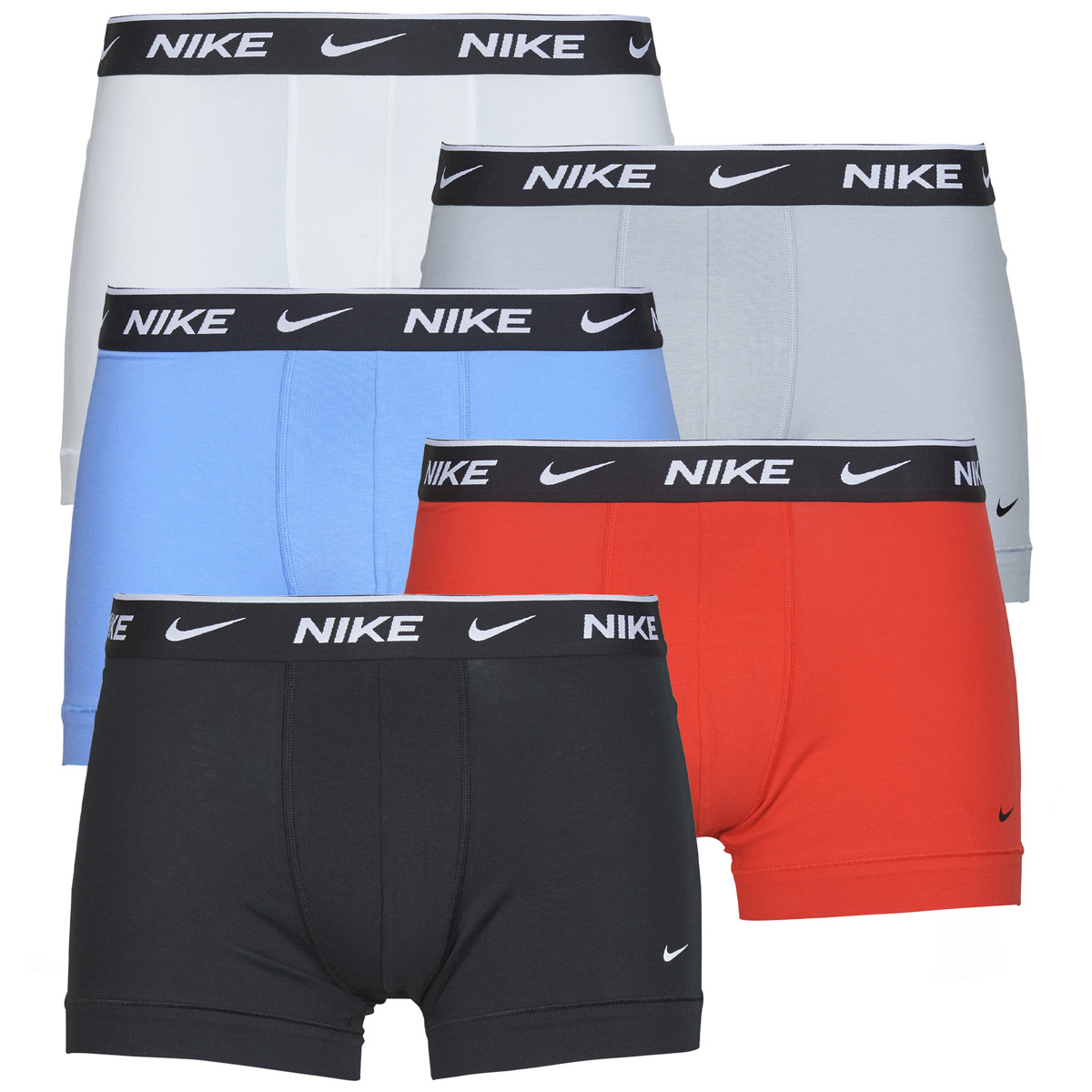 Nike - COTTON TRUNK X5 - Blue / White / Grey / Red / Black