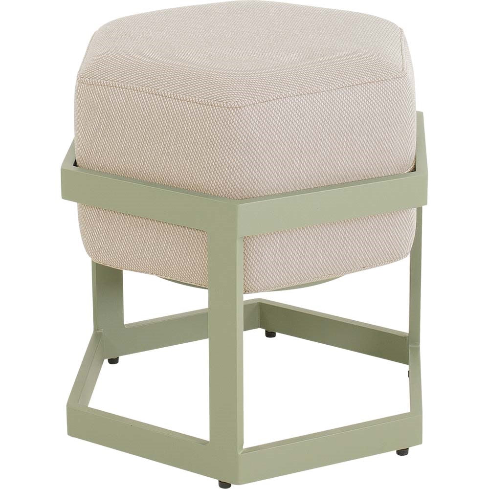 Lesli Living voetenbank Esagono - groen - 48x41,5x47,5cm
