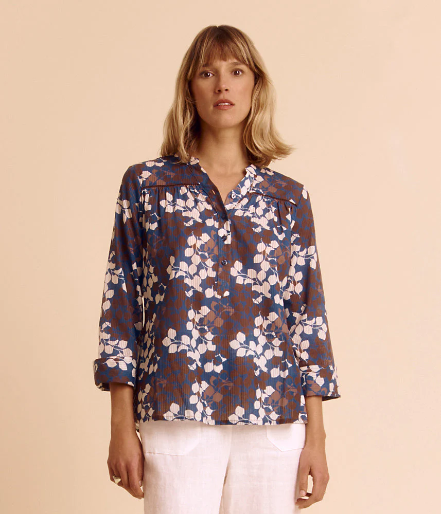 Blouse en voile de coton CHEVREFEUILLE/85139/635