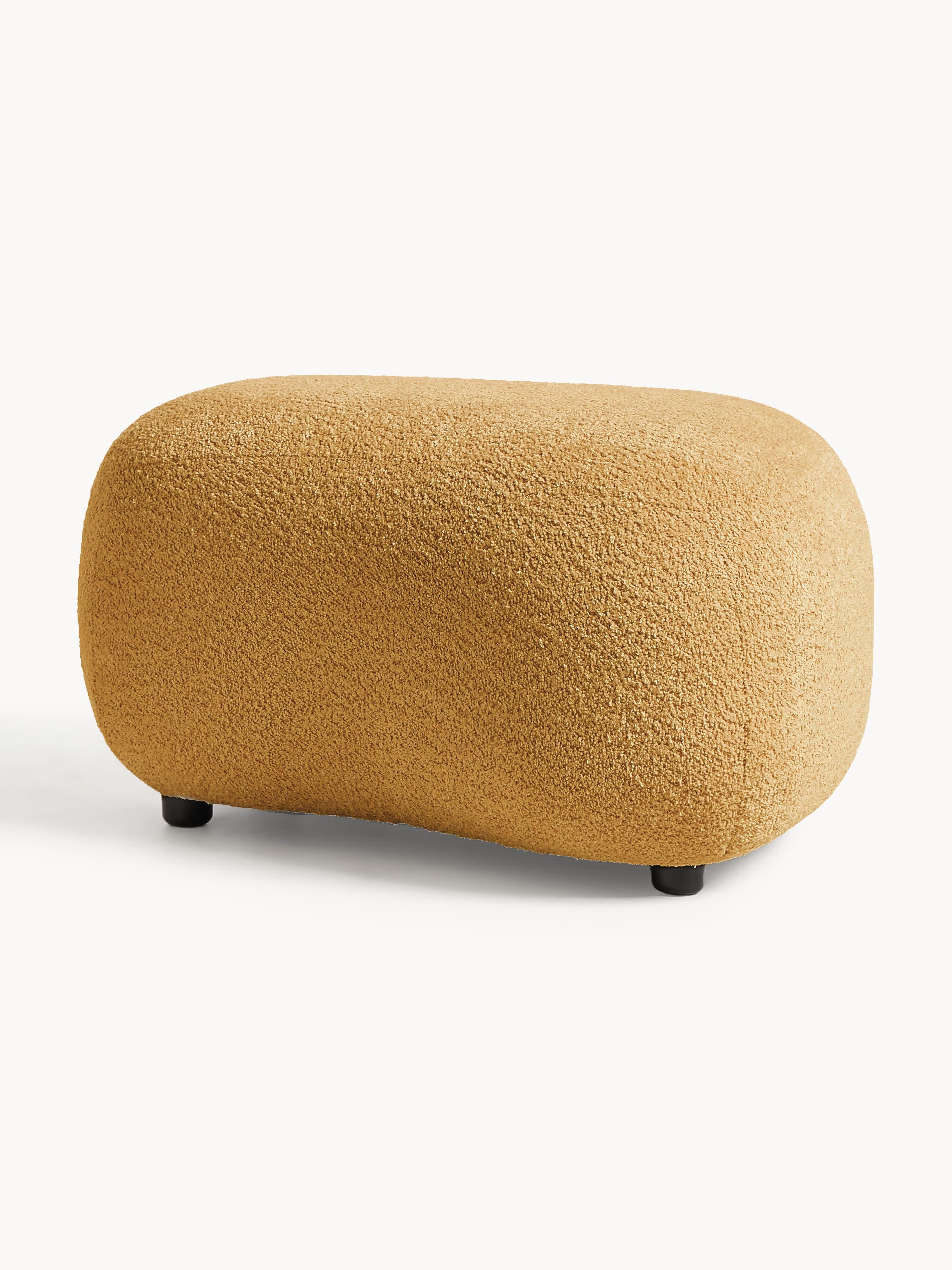 Hocker Alba aus Teddy-Bouclé