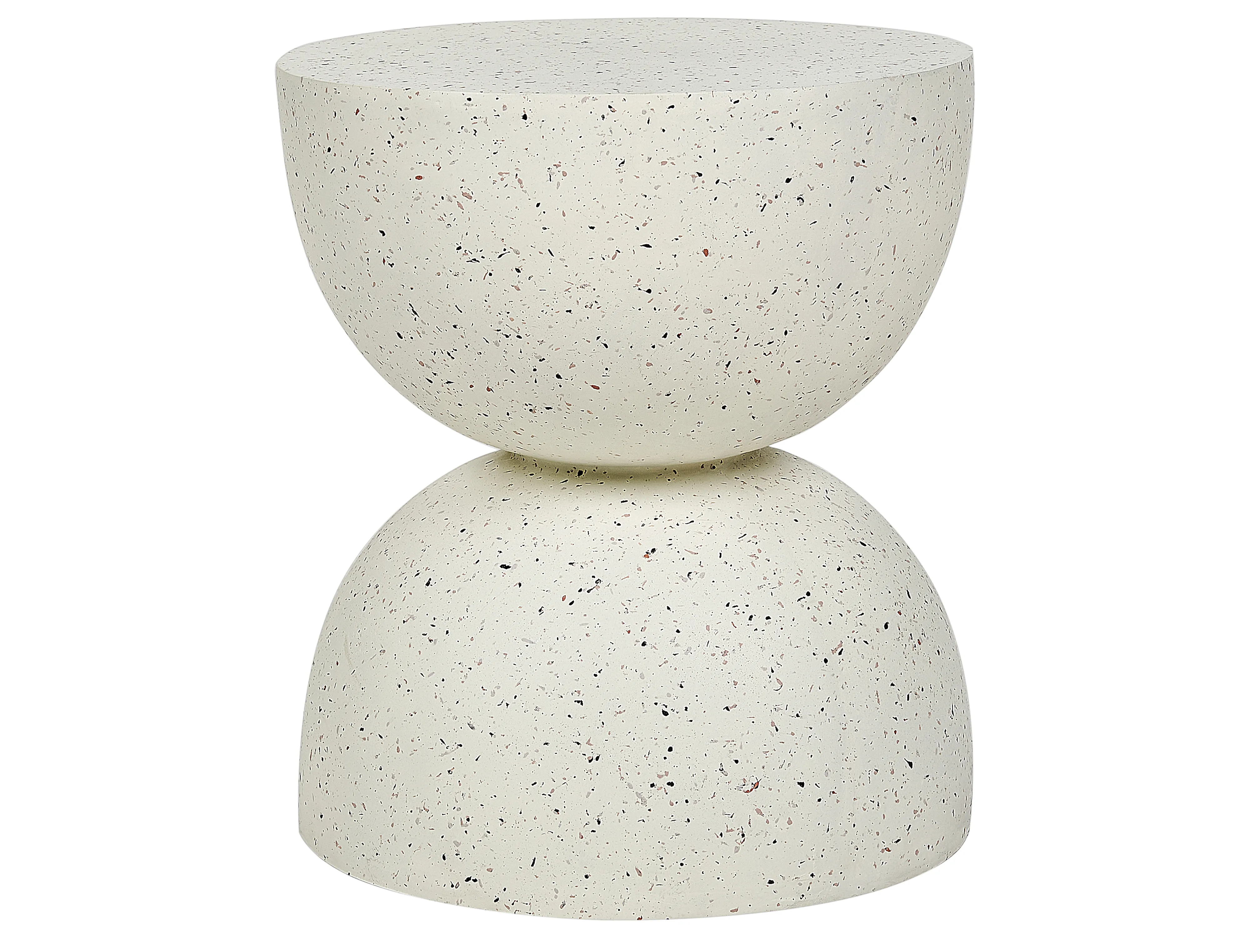Side Table CAORIA 40 cm 40 cm Terrazzo Effect White Terrazzo