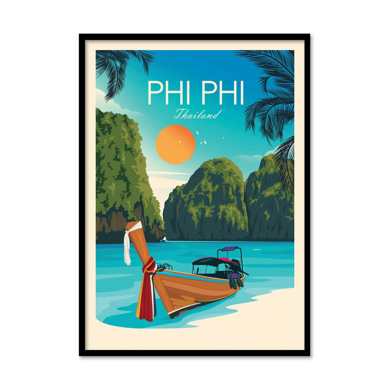 STUDIO INCEPTION - PHI PHI THAILAND - STUDIO INCEPTION - Affiche d'art 50 x 70 cm
