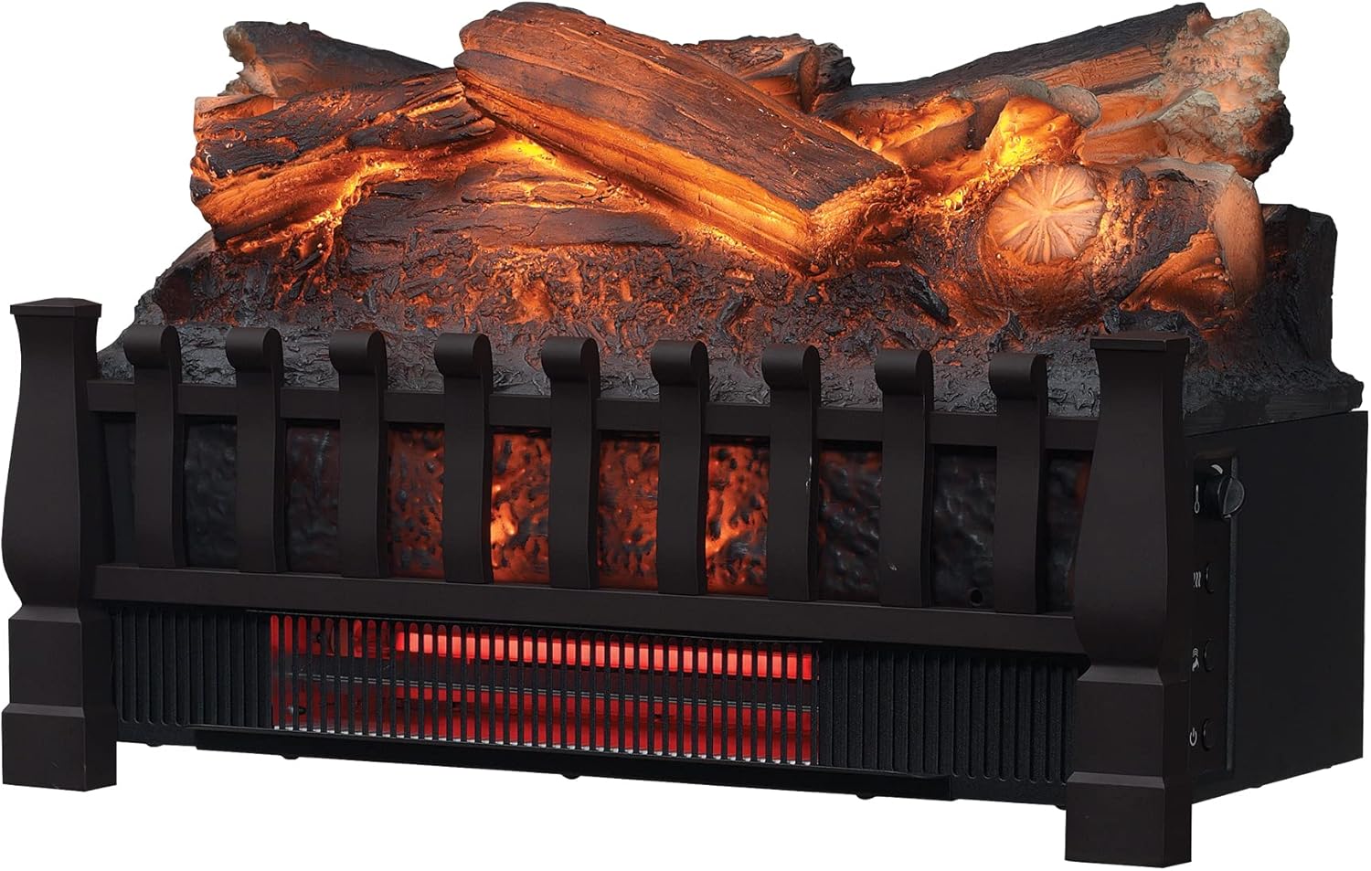 duraflame Electric Log Set 1,000 Sq Ft Heater, Faux Logs Insert with Infrared Flames for Existing Fireplaces, Remote Control Included