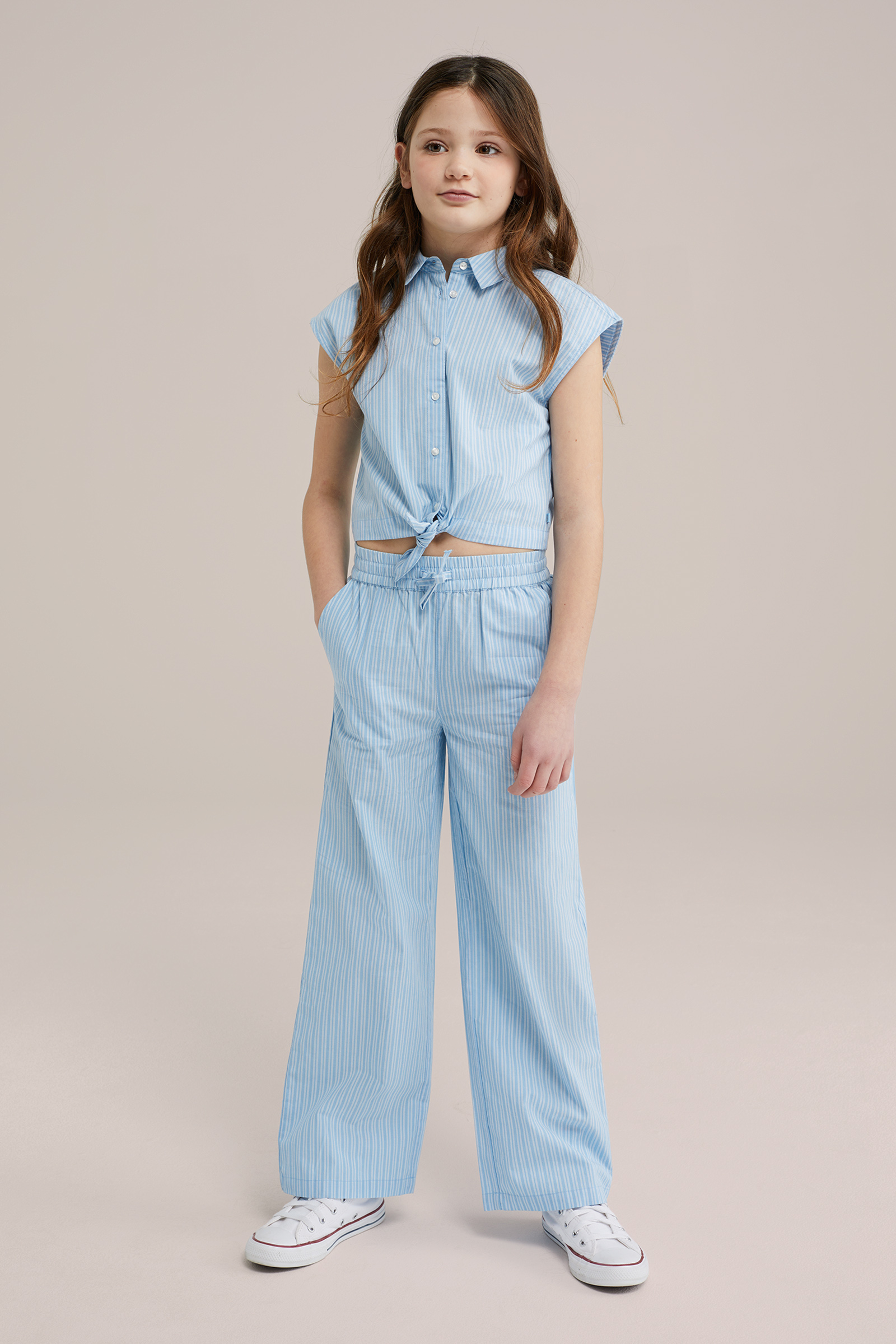 Meisjes blouse met knoopdetail