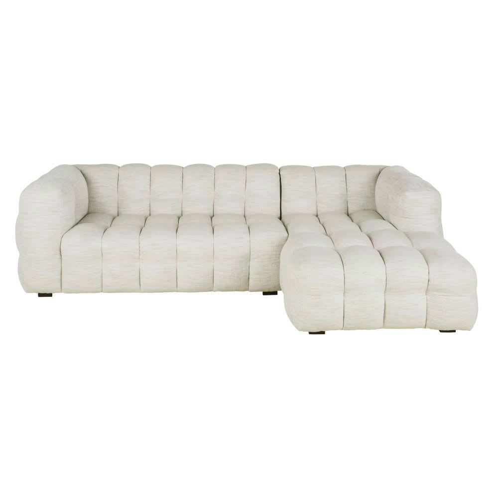 Lilo - Canapé d'angle droit 4/5 places coloris sable