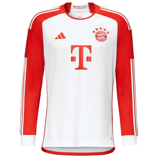 Bayern Munich adidas 2023/24 Home Replica Custom Long Sleeve Jersey - White