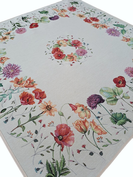 Obrus Na Stół 100X100 Cm Ozdobny Dekoracyjny Fiori Natural