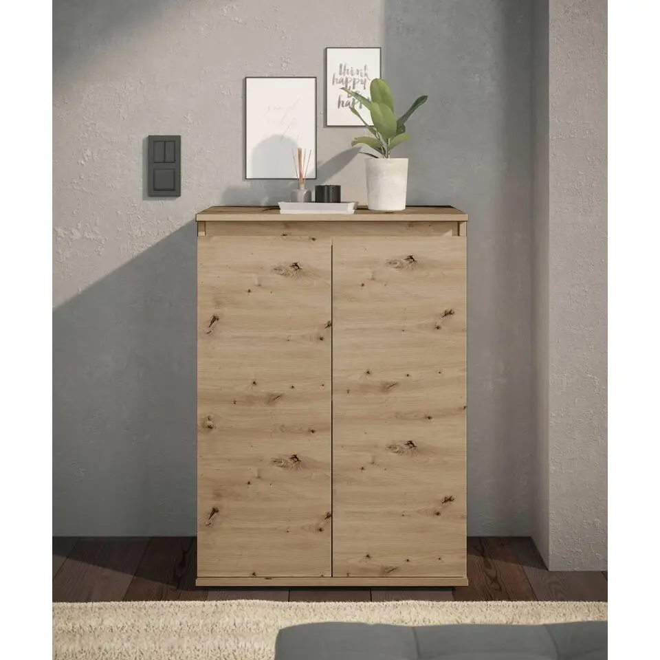 Commode Brest - 60x35x84cm - 2 deuren - eikdecor