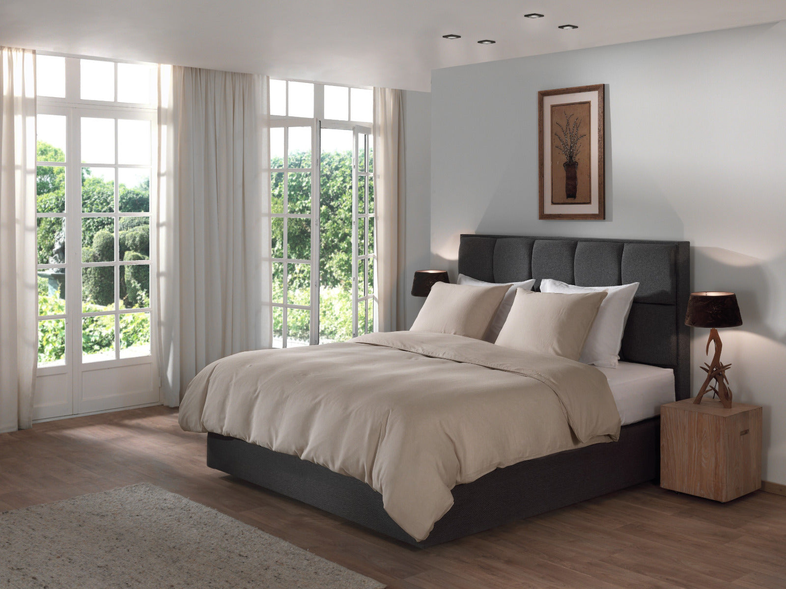 Yellow Dekbedovertrek Linnen Katoen Suites Saint Tropez - dollar sand