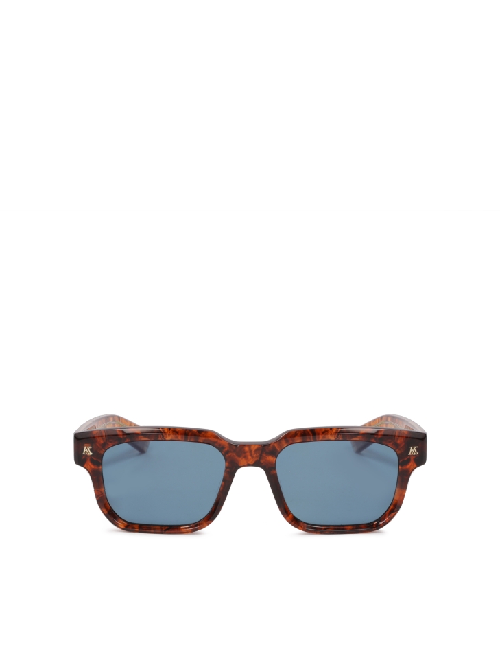 Men's tortoiseshell glasses with rectangular frames